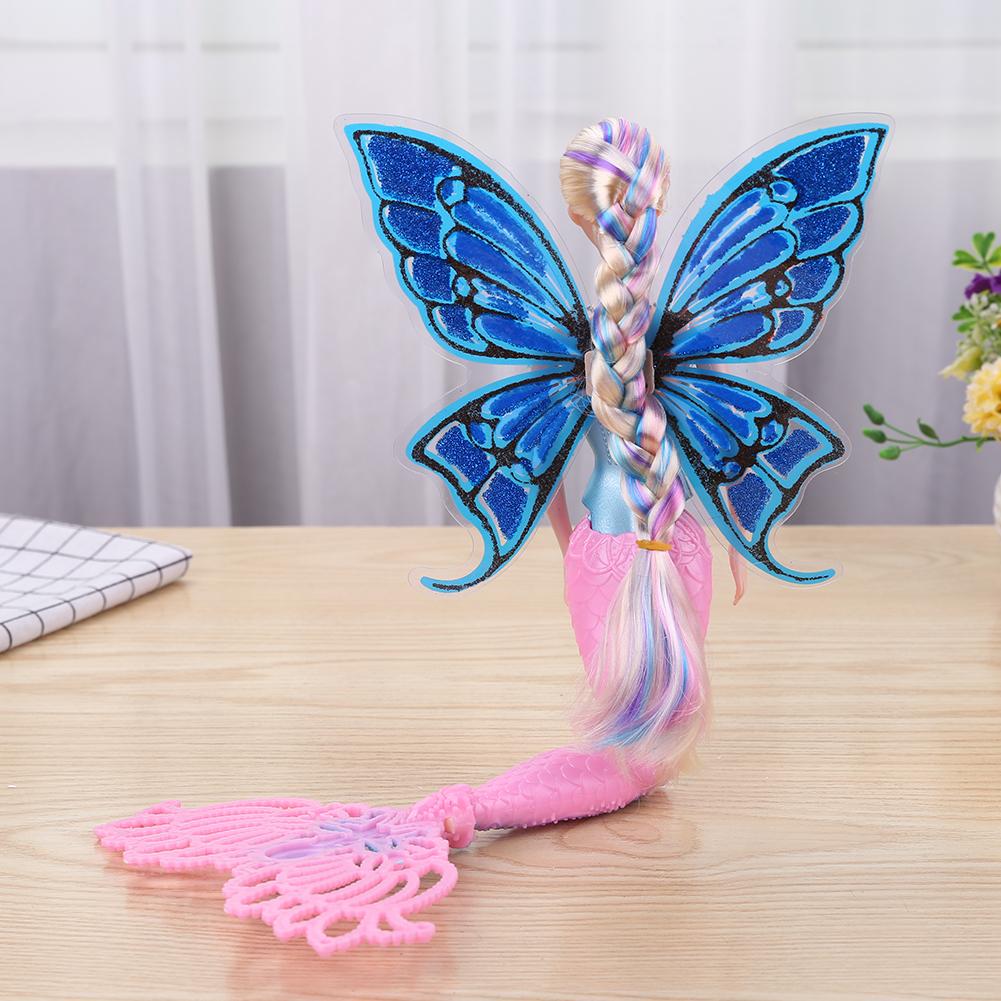 Yüzen Deniz Kızı Bebek Kızlar Sihirli Klasik Deniz Kızı Oyuncak Kelebek Kanatlı