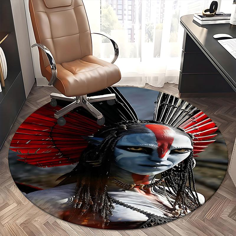 Avatar-Inspired Chair Mat - Round Carpet for Home Decor, Office Use, and Gifts0248b