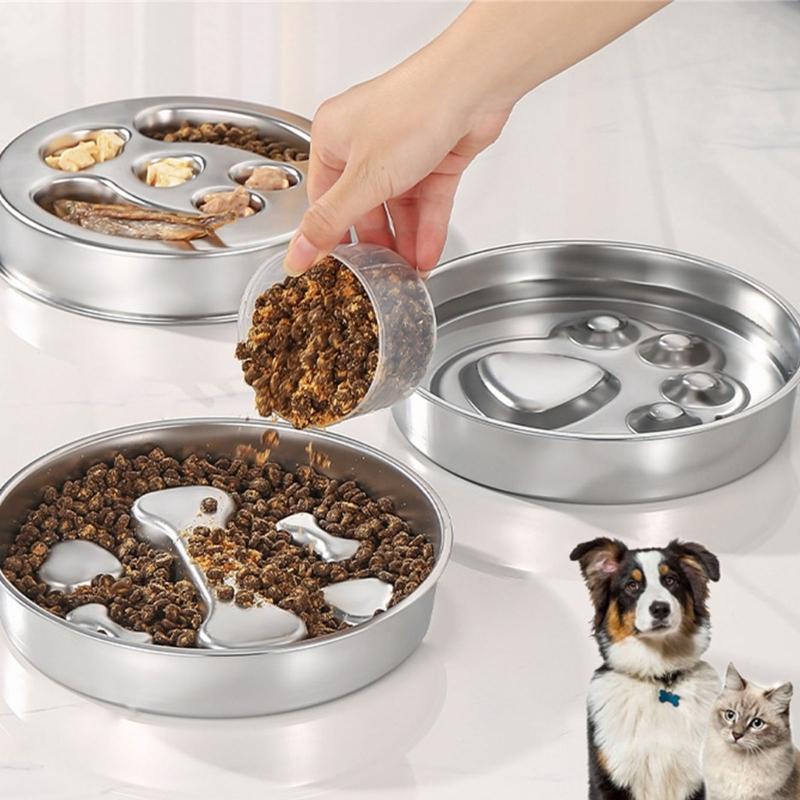 Slow Feeder Dog Bowl,Slow Feeder Stainless Steels Metal Dog Dish to Slow Eating Slow Feeding Dog Bowl for Small Breeds