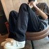 American High Street Jeans Men's Trendy Brand Slim-fitting Slightly Pulled White High-end Straight Pants Summer Thin