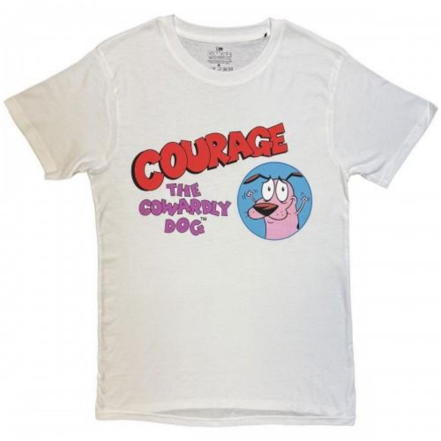 Courage The Cowardly Dog Unisex Adult Logo T-Shirt S
