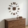Wooden oak wall clock EKO 75cm brown