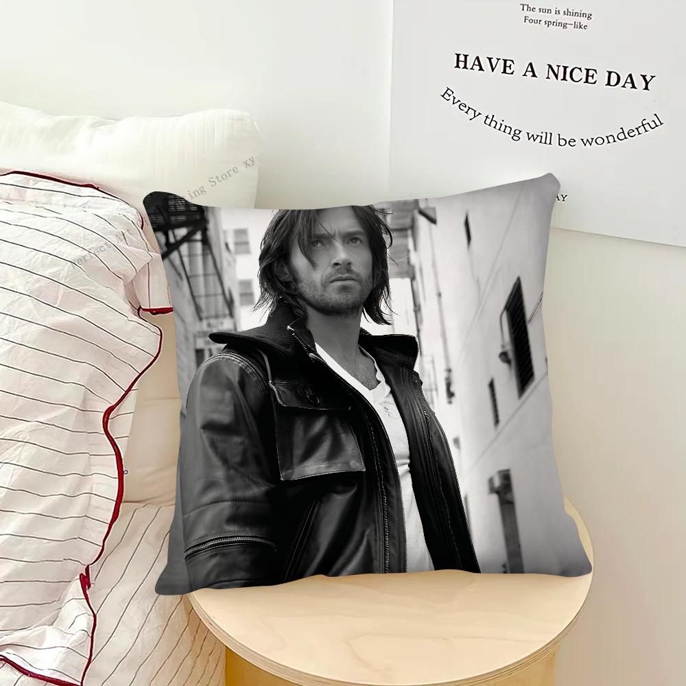H-Hugh J-Jackman Pillow Case Fashion Square Pillowcase Bedroom Sofa Room Ins Decoration Leisure Cushion Cover 40x40