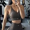 Fashion High Waist Sweat-Absorbent Workout Clothes Sling Yoga Suit Beauty Back V Neck Bra Sports Training Bum Lift Shorts