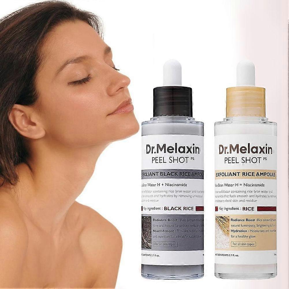 Dr Melaxin Peel Shots Exfoliant Ampoule for Radiant Skin WhiteBlack Rice