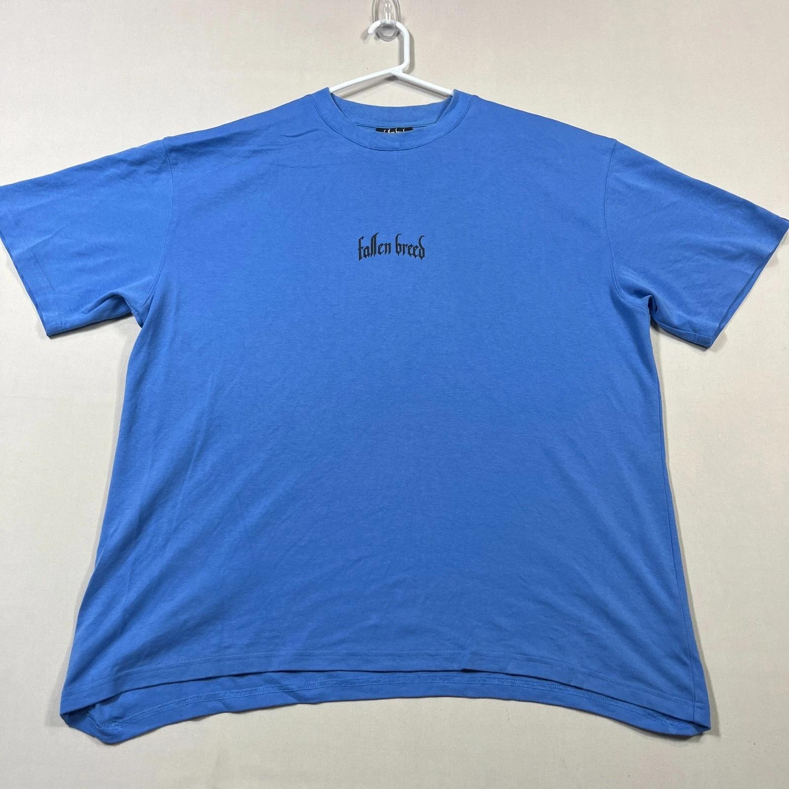

Fallen Breed T Shirt Blue Short Sleeve Oversized Heavyweight Tee Mens Medium M XL