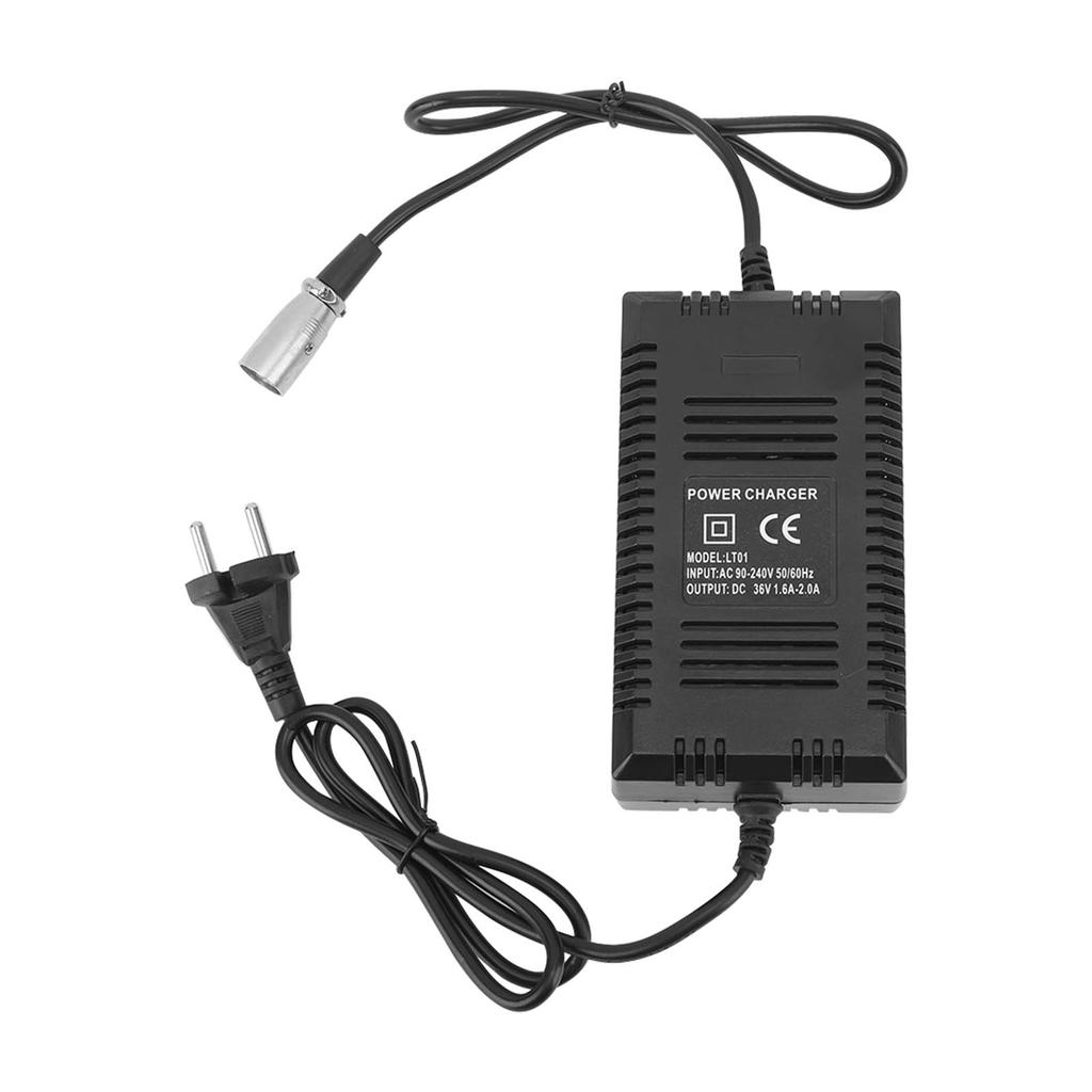 DC 36V Electric Bike Charger 1.6A To 2.0A Output 3 Pin XLR Electric Scooter Lithium Battery Charger