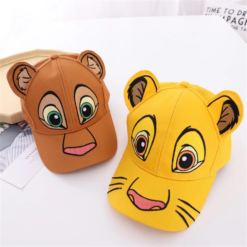 Summer New Children's Hat Spring and Autumn Sun Three-Dimensional Cartoon Embroidered Lion Style Baseball Cap