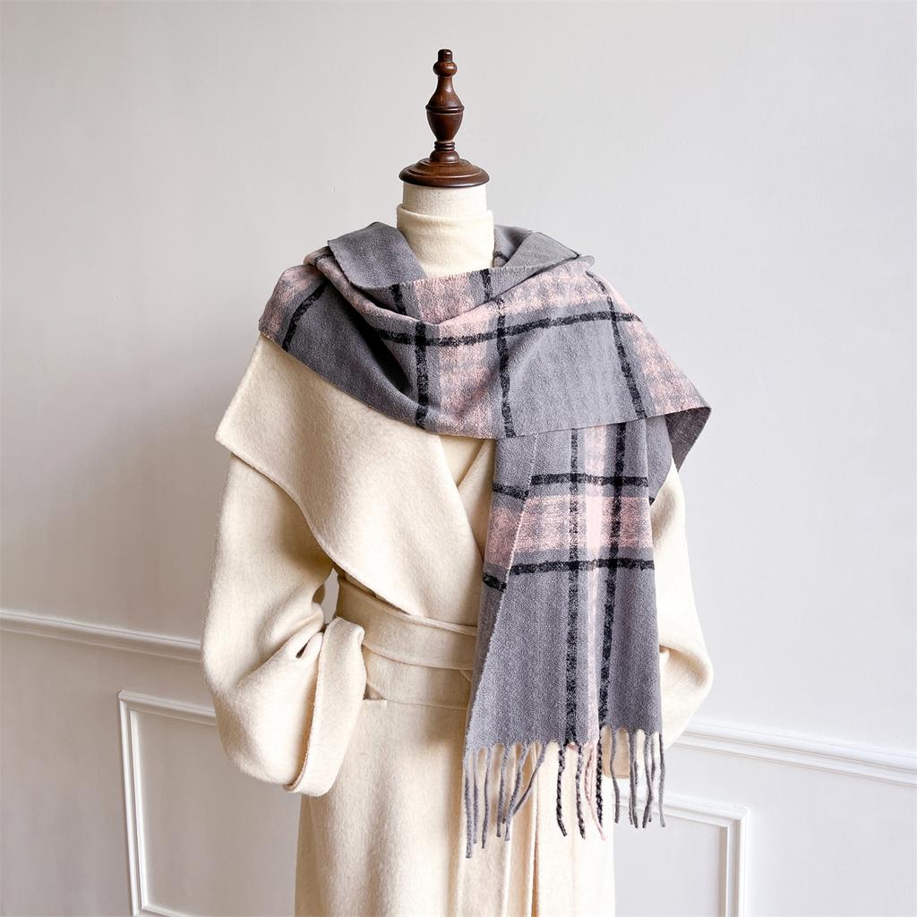 Luxury Winter Scarf Women Cashmere Warm Pashmina Brand Foulard Female Shawls Wraps Thick Soft Bufanda Poncho Scarves Stole
