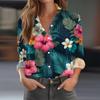 Womens Spring Tops Button Down Printed Blouse Summer Shirts for Women Casual Long Sleeve Womens Summer Shirts