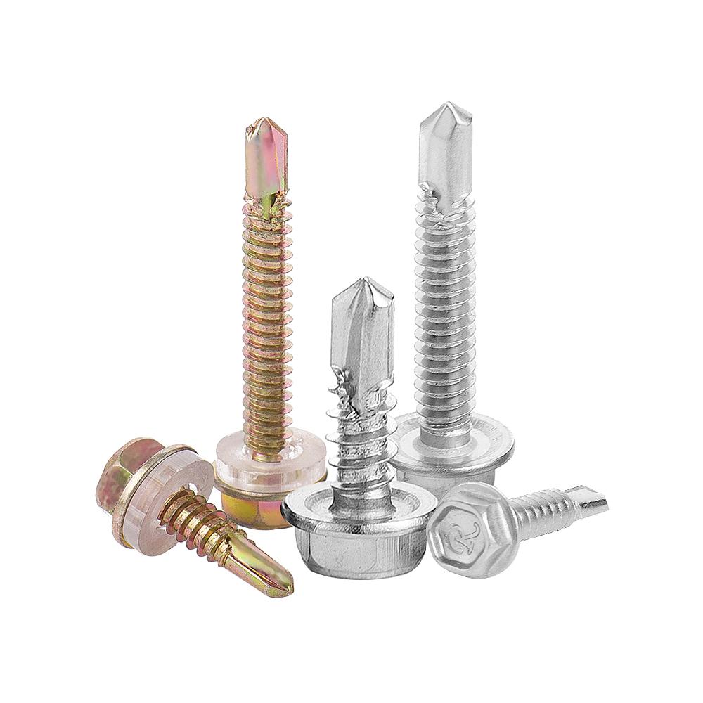 Hex Washer Head Self Drilling Tapping Screw Stainless Steel/Color Zinc M4.2 M4.8 M5.5 M6.3 Hardiflex Screws for Sheet Metal