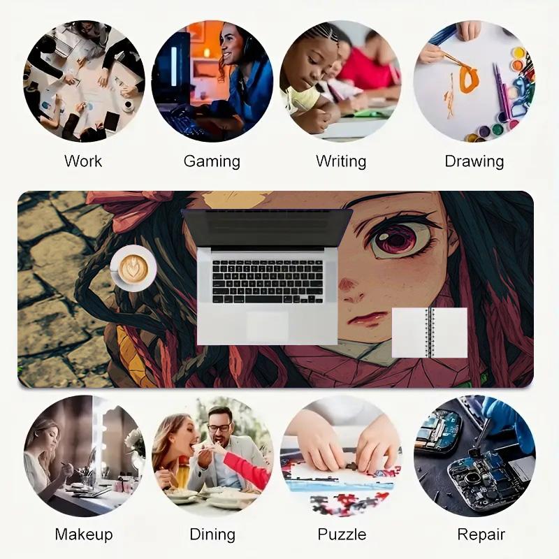 Girl'S World Xl Gaming Mouse Pad Nonslip Rubber Base Stitched Edge Waterproof Desk Mat For Pc Laptop Gamer Office Computer Accessories C927329