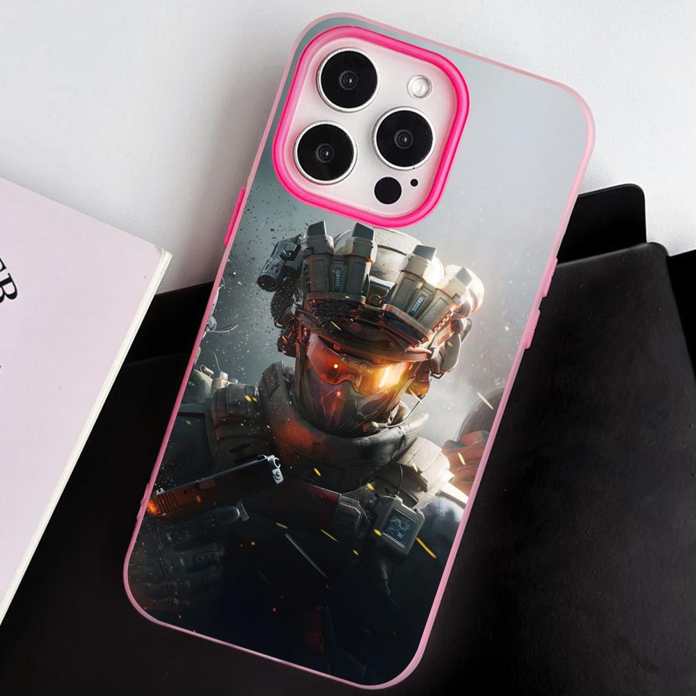 Game Delta Force Jelly Double layer Rose Red Mobile Phone Case for iPhone 17 16 15 14 13 12 11 Air Pro Max Plus Protective