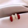 Vintage Luxe Anke La Red 925 Silver Earrings Zircon Studs Minimalist Elegant Fashion Jewelry For Women