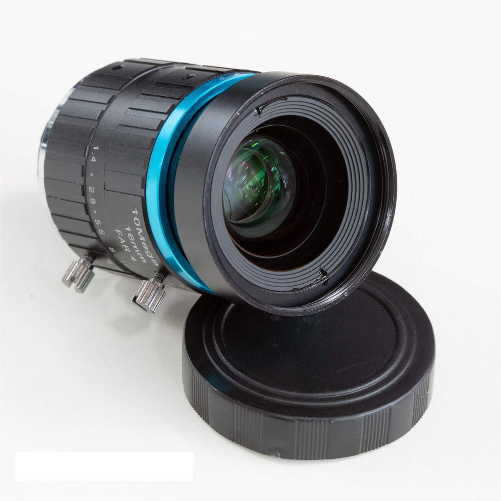 Arducam C-Mount Lens 12MP IMX477 Raspberry Pi HQ Camera 16mm Focal Length C-CS Adapter Manual Focus Aperture Adjustment