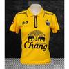 Thailand National Women Football Soccer Fit Training JERSEY CHEER Fan Print Vintage Quick Dry Polo Shirt Short Sleeve Uniform Elephant Logo Sport