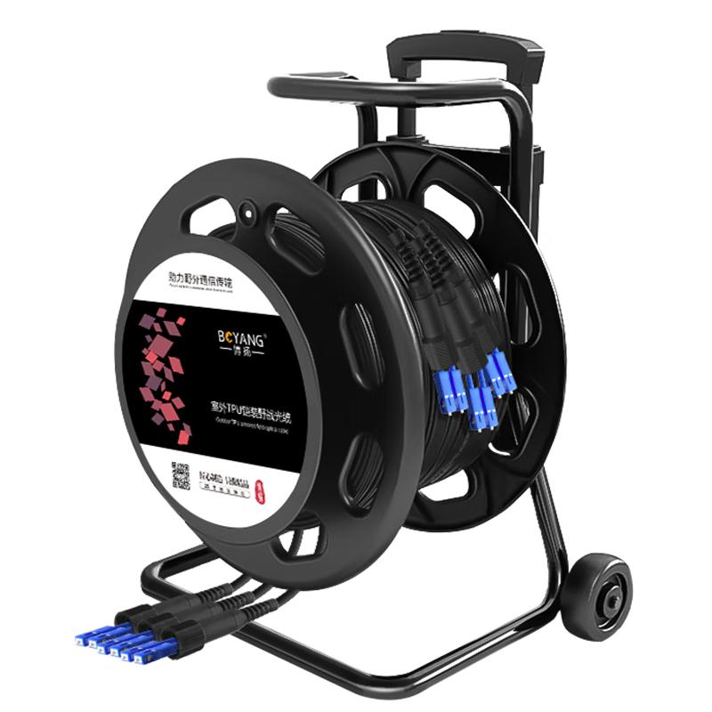 Boyang Outdoor Armored Single-Mode Fiber Optic Cable with Handheld Reel