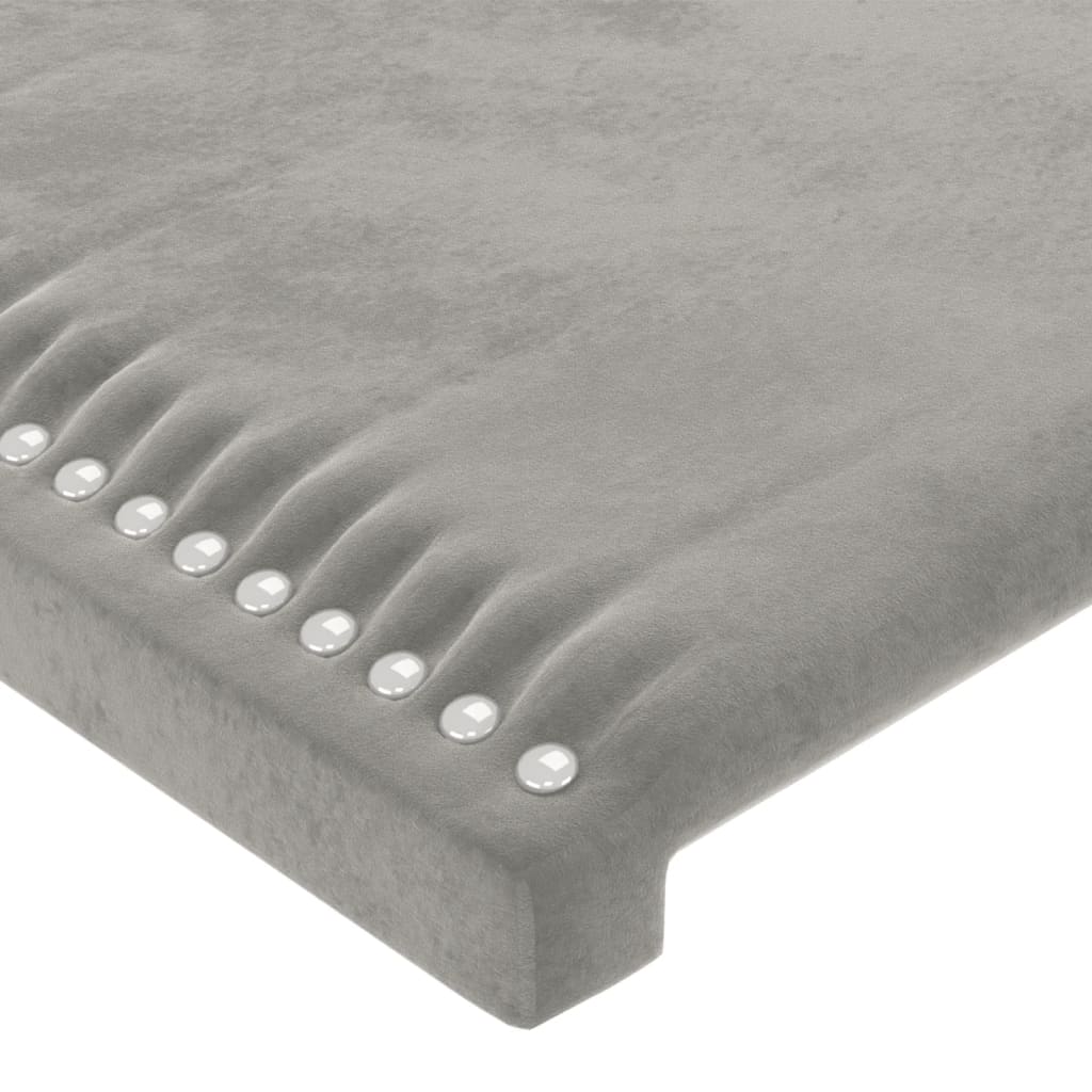 Vidaxl Bed Headboard, Light Gray, 100X5X78/88 Cm, Velvet