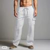 Herren Übergröße Baumwolle Leinen Lässige Sport Trend Modische Einfarbige Hose