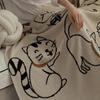 OEING Strick-Jacquard Katze Sofadecke