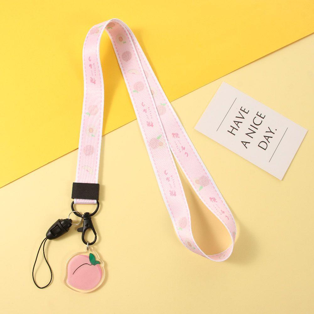 Fruit Lanyard Hang Rope Neckband Lanyard ID Card Holder Lanyard Mobile Phone Straps Keychain Lanyard Mobile Phone Accessories