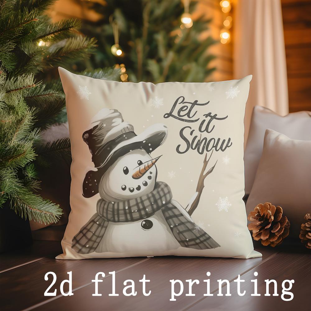 Home Decor Merry Christmas Patterned Pillowcases Suitable For Sofa Bedroom Car Pillow Cover Cushion Rectangular Back Cushion