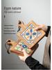 Acacia Wood Flower Tile Trivet: Wooden Anti-Scald Heat Insulation Pad for Dining Table and Ceramic Tableware.