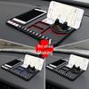 Car Dashboard Non-slip Phone Holder & Parking Sign Storage Pad