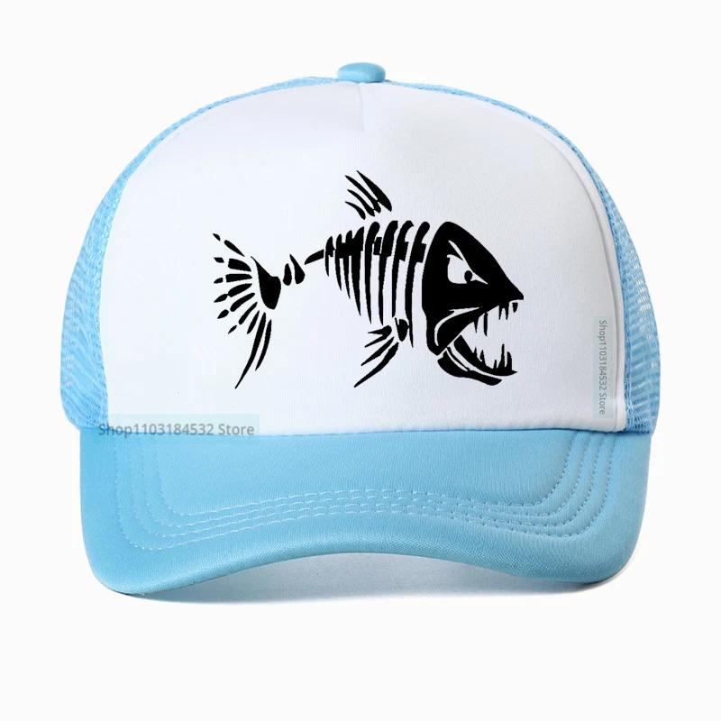 Fish Bone Unisexs Caps Camouflage Hunting Fishing Unisex Baseball Cap Summer Mesh Breathable Unisex Hat For Unisex Casual Bone Casquette