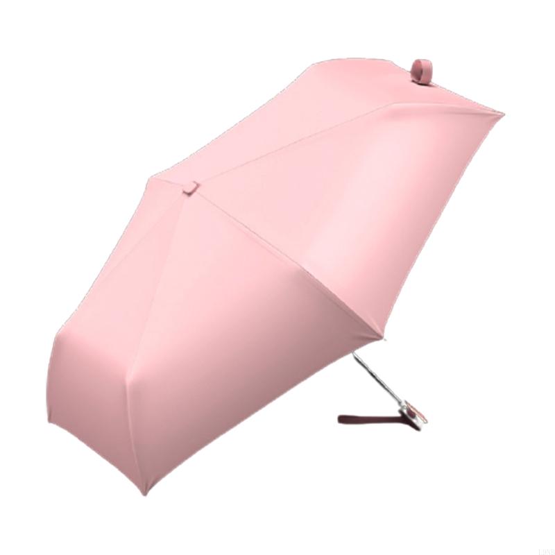  Automatic Folding Umbrella Flat Ultralight Travel for Sun Umbrella 6 Ribs Parasol for Adults Women Men Outdoor Portable