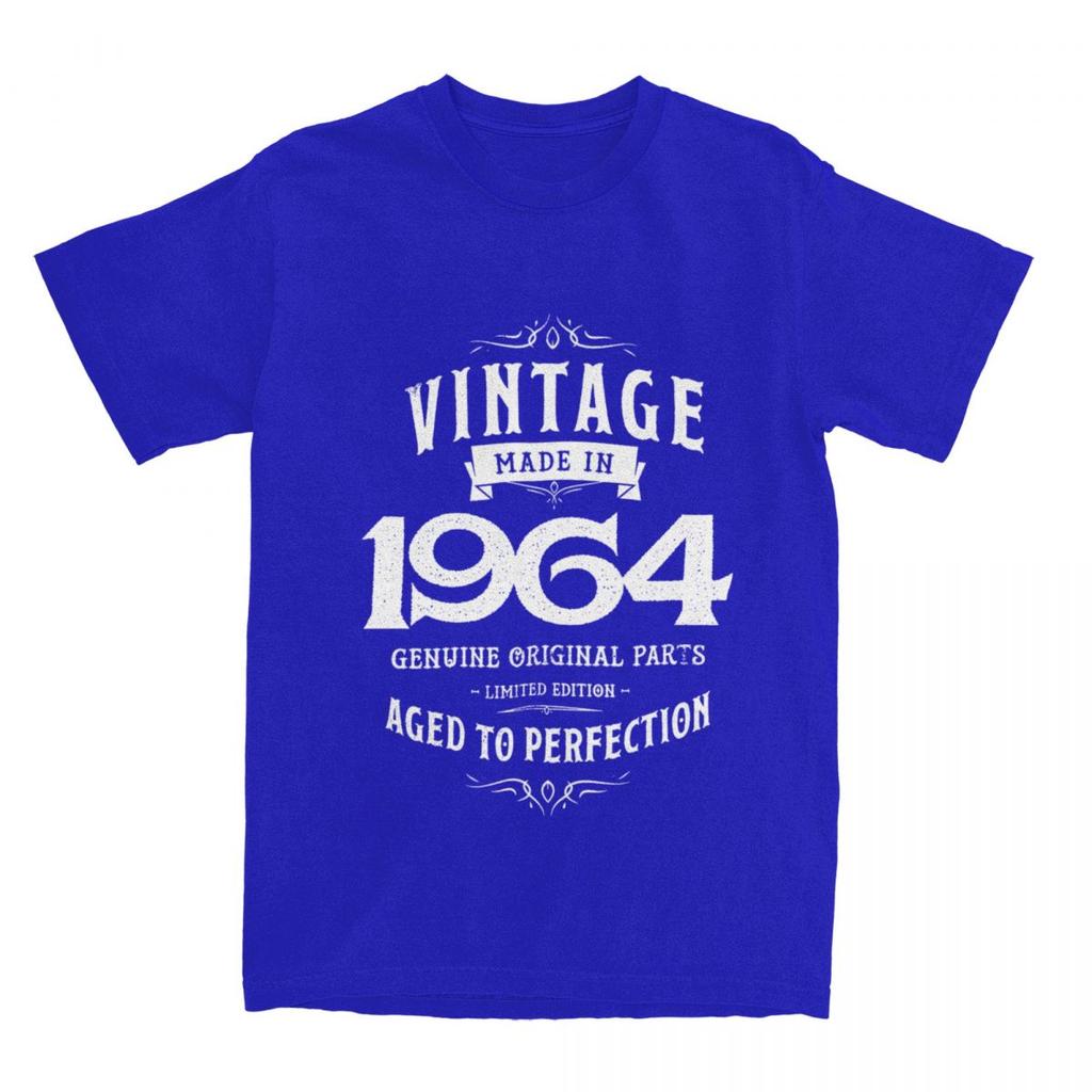 Birthday 1964 60th Grandma Grandpa Gift Merch Shirt for Men Women aged 60 Funny Pure Cotton New Arrival Tees