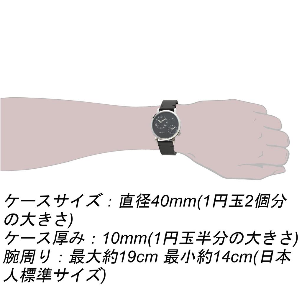 Salvatore Marra and Stainless Steel Black and Analog Quartz Dual Business and Leather SSBK Men's Women's Watch, Silver, Movement, Time, Casual, Strap,