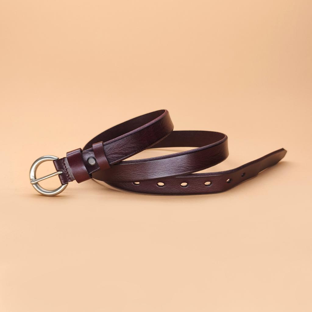 New Women's First-layer Belt Versatile Belt Women's Fine Decorative Fashion Pin Buckle Belt