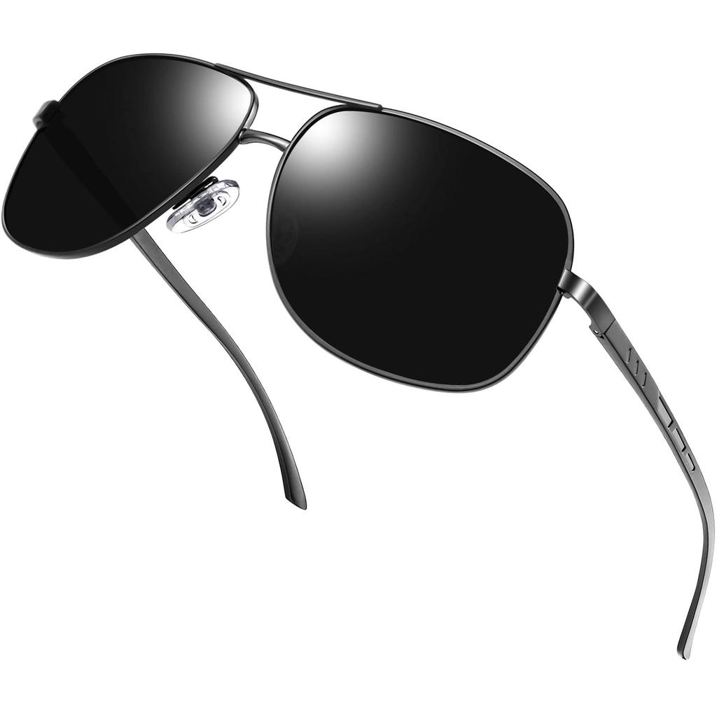 Joopin Sunglasses Aviator Polarized UV Protection Driving Golf Fishing Baseball Gunmetal Women's Men's
