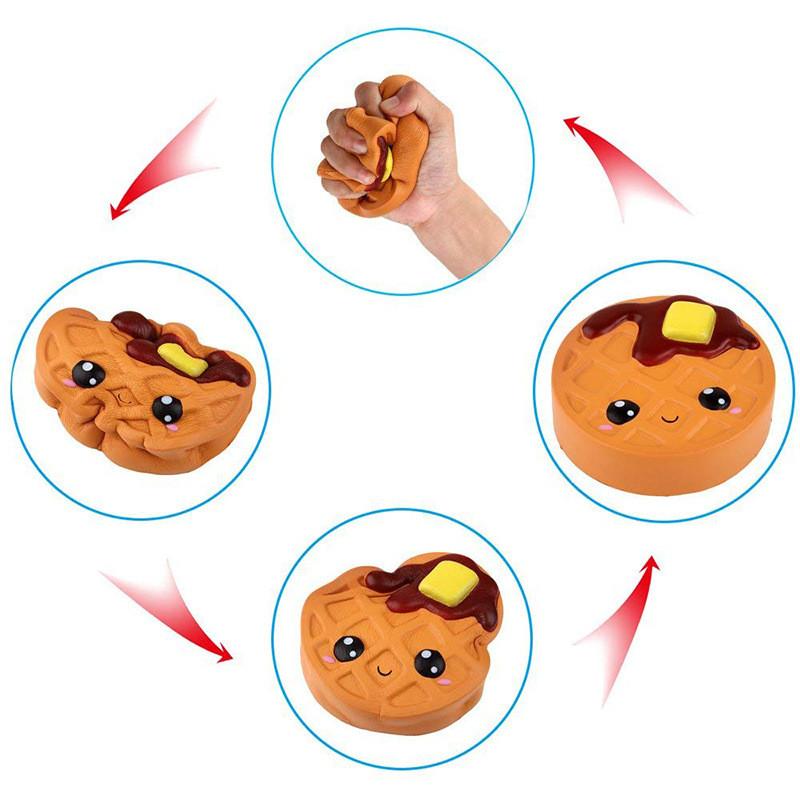 Modelo de Biscoito Waffle Squishy com Espuma de PU para Alívio do Estresse e Presentear