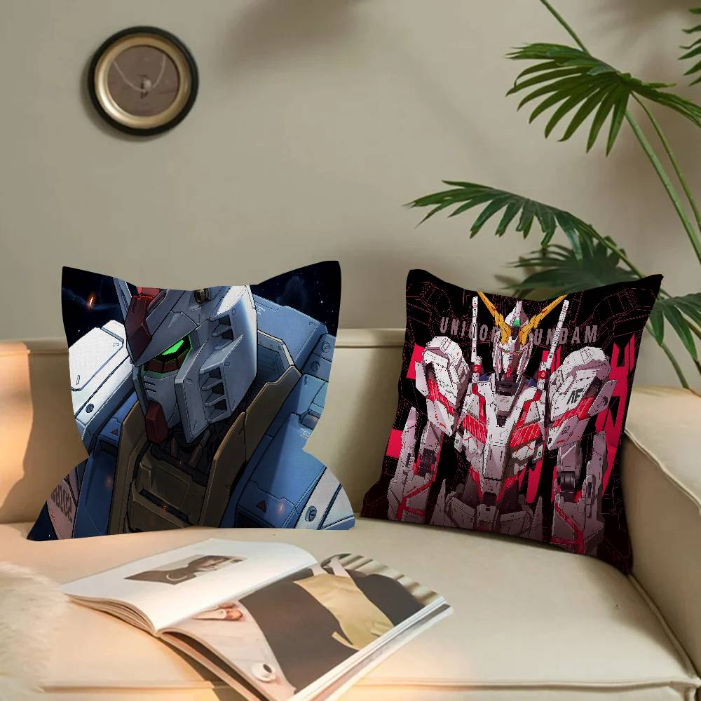 G-Gundam Cartoon R-Robot Maple Design Cushion Cover Happy Autumn Harvest decor Holiday Decorati Pillow Cover