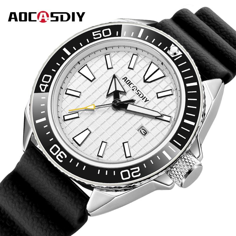 New Fashion Casual Men Watches High-End Brand Elegant Simple Three-Hand Rotating Bezel Date Quartz Watch Clock Reloj