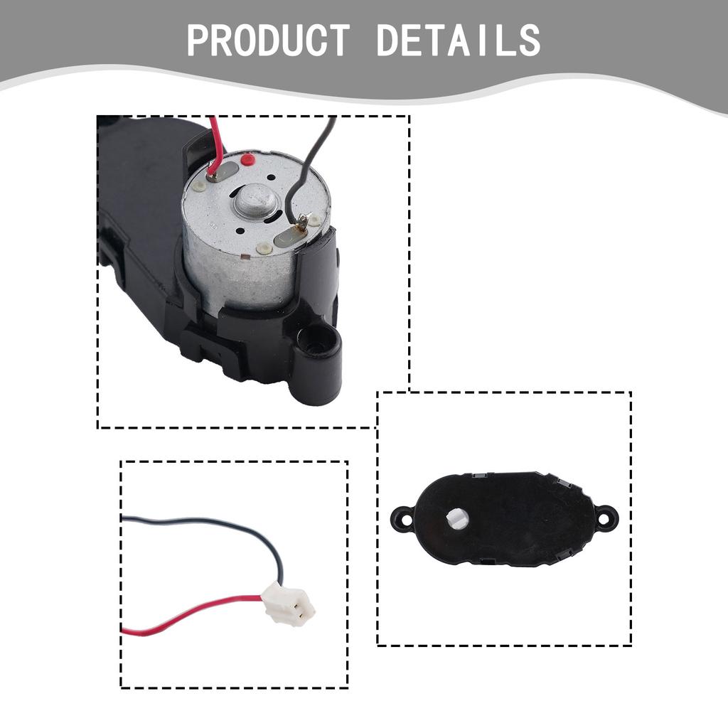 Side Brush Motor Assembly For Sencor SRV 6250BK Robot Vacuum Cleaner Spare Part Black Plastic Replacement