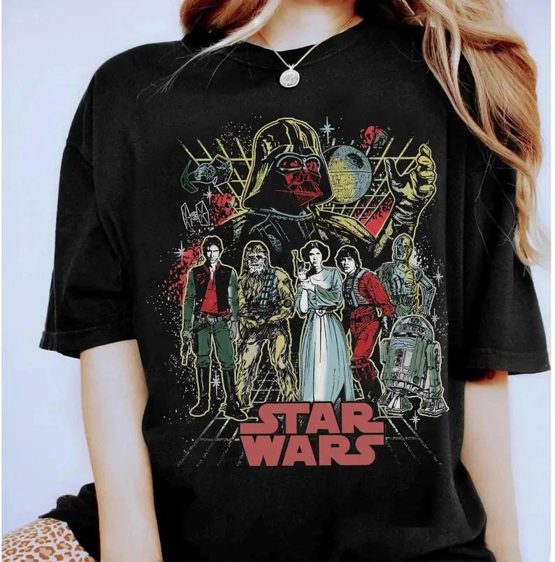 Star Wars Boys Galactic Heroes Unite Retro Shirt S