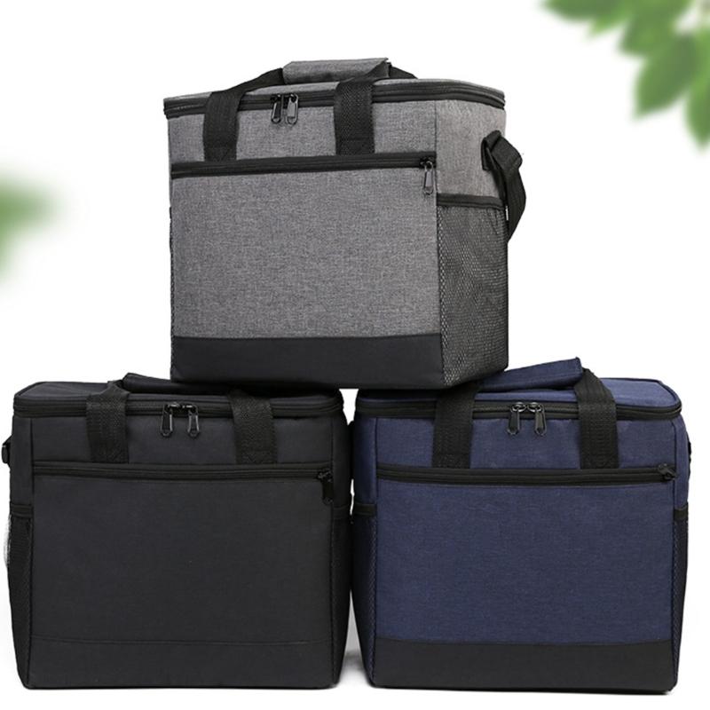 BBQ Coolers Bag with Liners Insulated Picnics Lunch Bag Tableware Handbag Soft-Sided Cooling Bag for Camping Outdoor