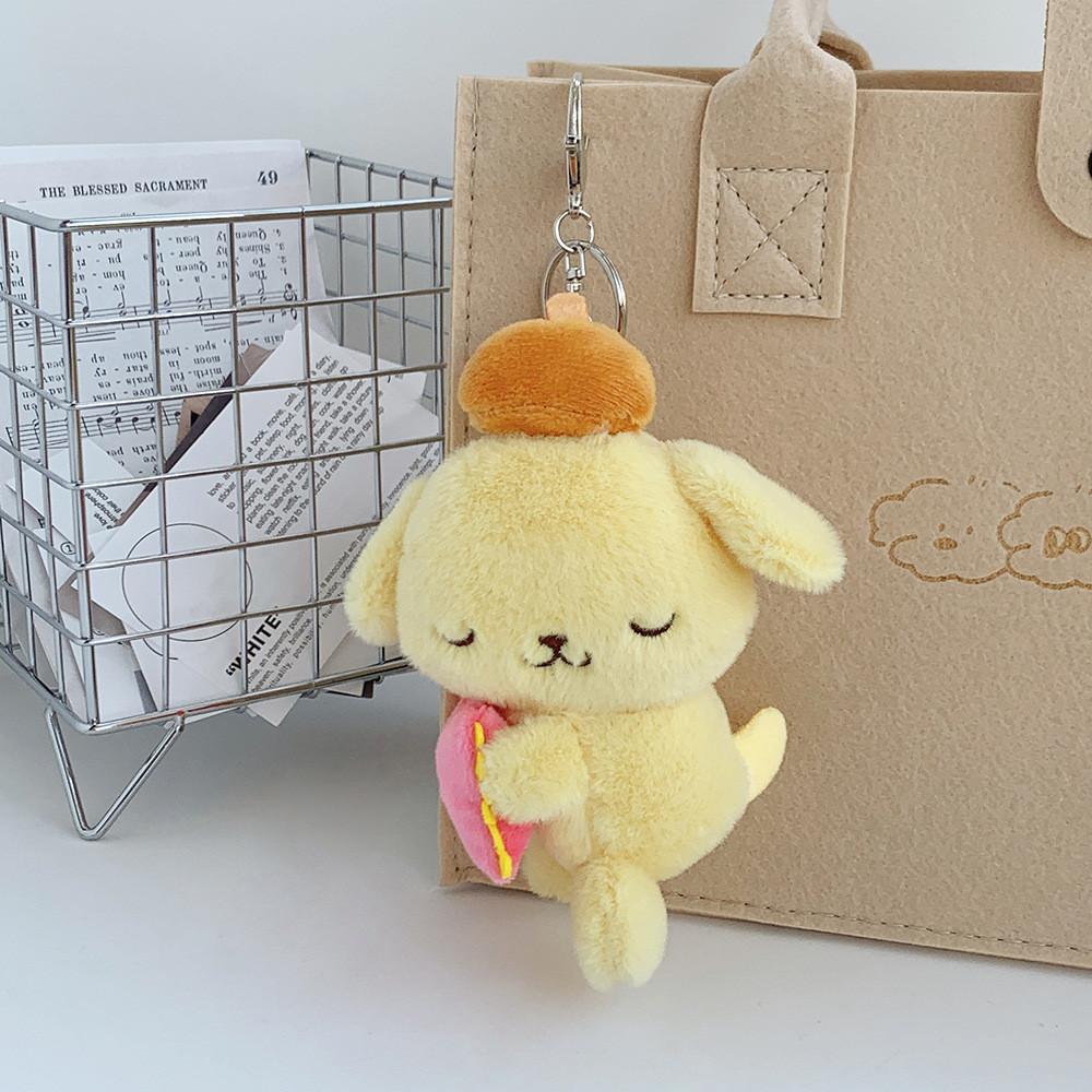 Adorable Cartoon Animal Plush Keychain Doll For Students Gift In Various Colors