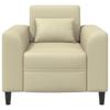 Armchair Cream Faux Leather