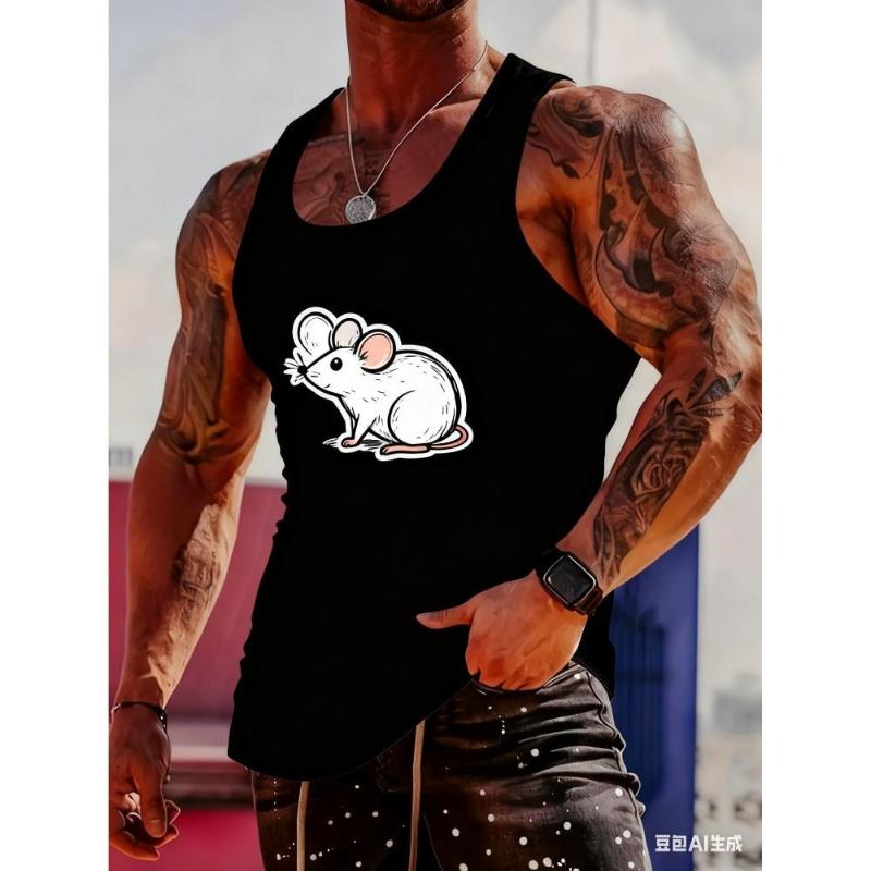 

Повседневные свидания и вечерние прогулки, мужская майка, прочная и дышащая XXL чёрный