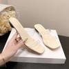 2024 Fashion Solid Color Sommer Damen Flacher Mund Gelee Hausschuhe Offene Spitze High Heels Damen Hausschuhe Transparente Sandalen