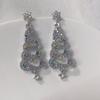 Autumn and winter zircon Christmas tree stud earrings light luxury niche high-end earrings Christmas atmosphere exquisite versatile earrings