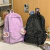 Schoolbag schoolbag female college students commute backpack high value ins wind light junior high school high school students backpack