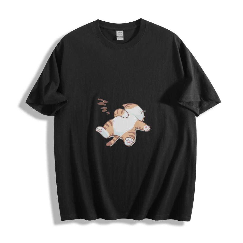 

Sleepy Tabby Cat T-Shirt - Adorable Napping Feline Unisex Tee S
