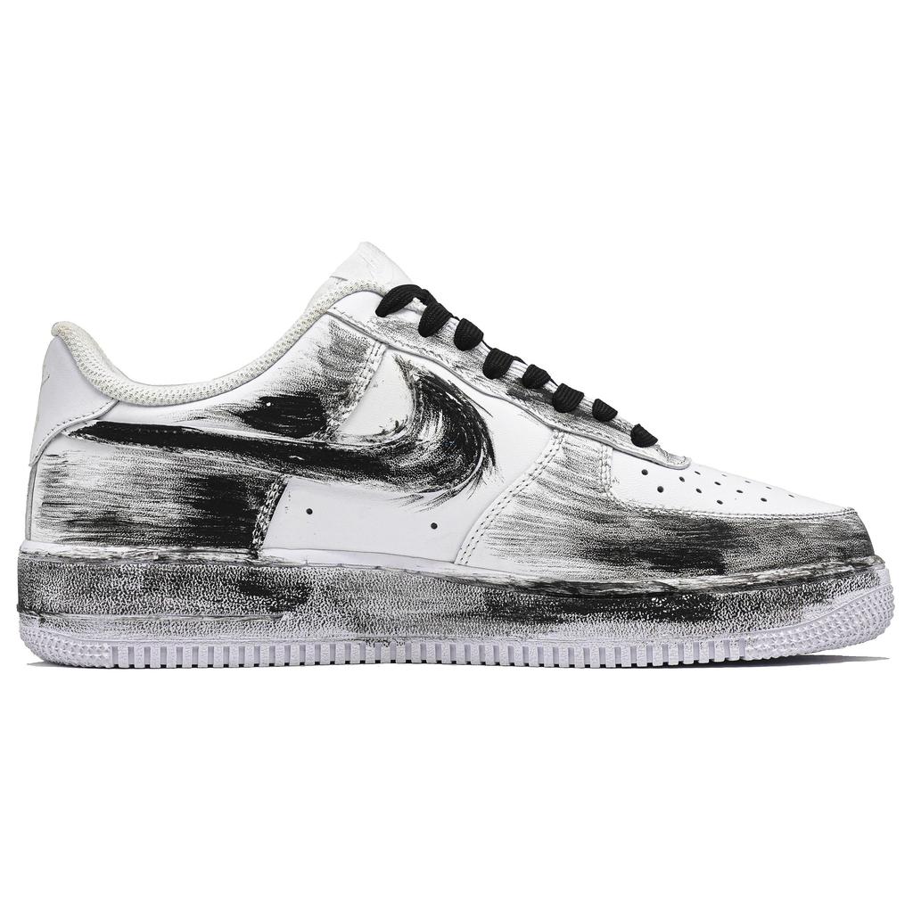 Nike Air Force 1 Caballero Gótico Amortiguación Ligero Caña Baja Zapatillas de Skate Unisex Negro Blanco CW2288-111(Equipo241-)