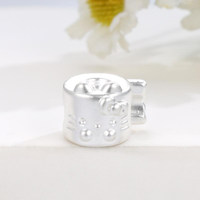 Sterling Silver 999 Hello Kitty DIY Beaded Jewelry Accessories