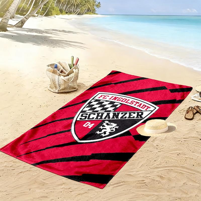 FC Ingolstadt Schanzer Print Beach Towel, Large Soft Quick Dry Towel for Beach Camping Swimming
